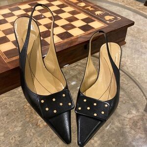 Vintage Kate Spade Heels Size 9B, Black Polka Dot Great shape inner/upper